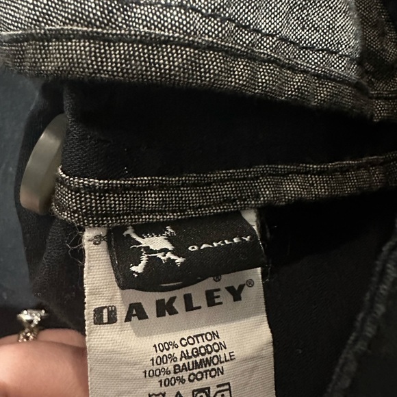 Oakley Easy Jacket Men's Black Casual Military Distressed Size Small 100% Cotton - Picture 5 of 8